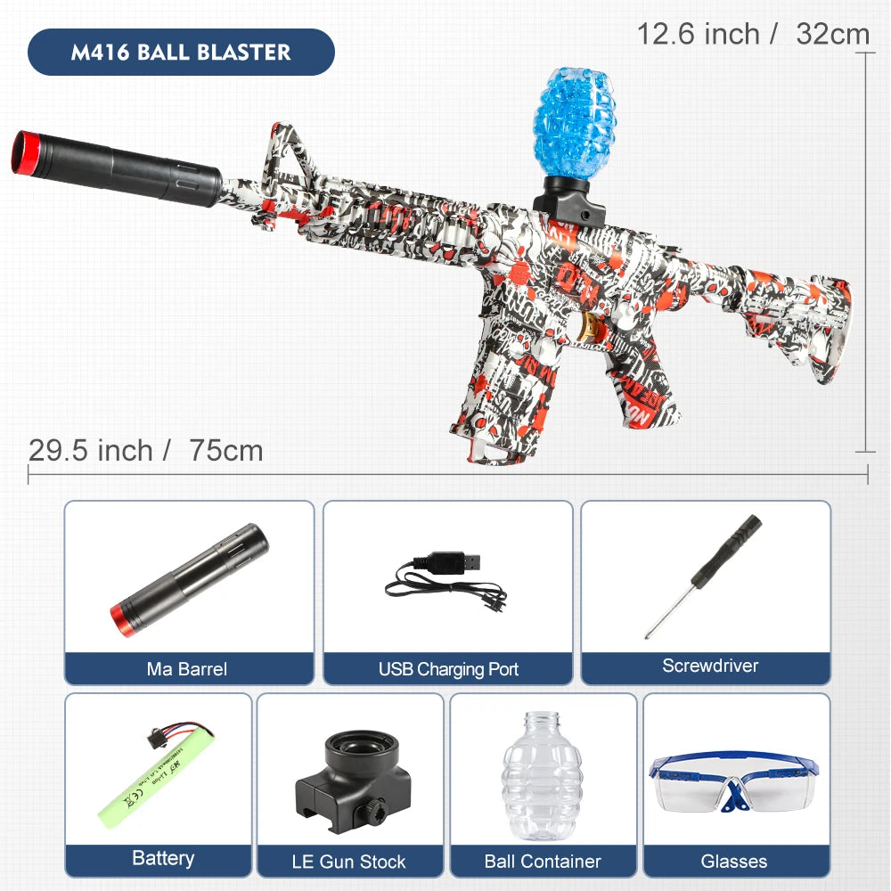 M416 Electric Blaster Gun Set, High Precision Shooting Toy