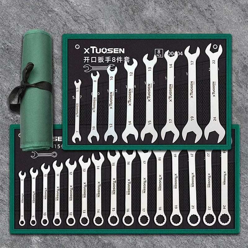 Ultra-thin Open End Wrench Set 6-27mm Ratchet Wrenches Combination