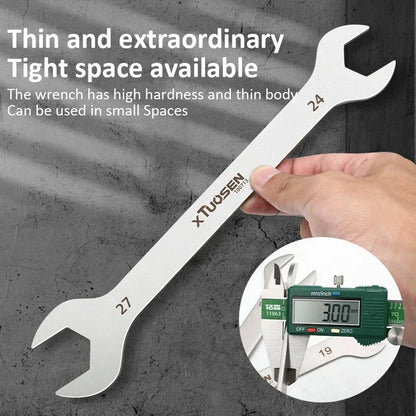 Ultra-thin Open End Wrench Set 6-27mm Ratchet Wrenches Combination