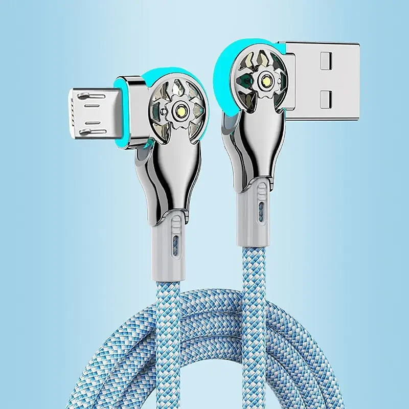 Charging Cable 180 Degree Elbow Rotation USB A