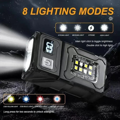 2/1Pcs Portable Flashlight Super Bright MINI USB Rechargeable
