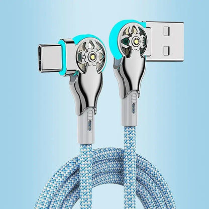 Charging Cable 180 Degree Elbow Rotation USB A