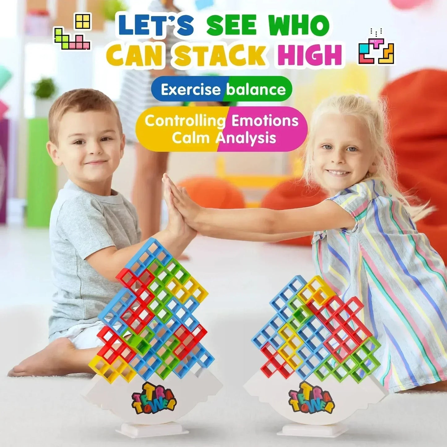 Puzzles Tetra Tower Fun Balance Board Game