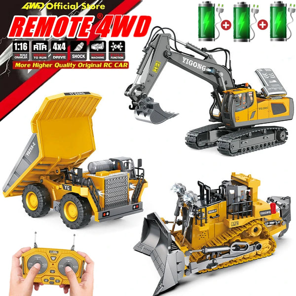 4WD Remote Control Excavator 4x4 Alloy Dump