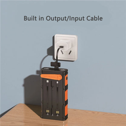 Hand Crank Solar Power Bank USB C Fast Charging