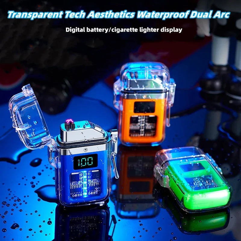 Waterproof Double Arc Pulse Electric Touch Sensing Lighter
