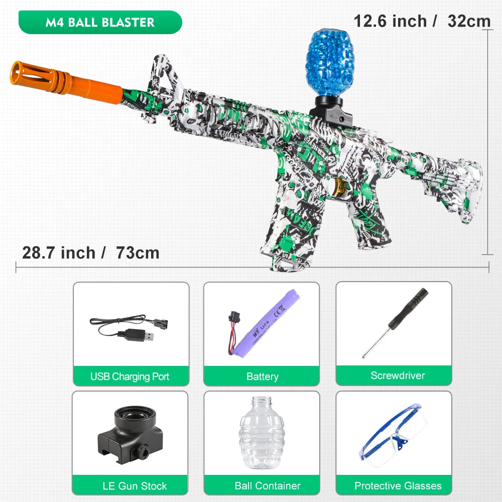 M416 Electric Blaster Gun Set, High Precision Shooting Toy