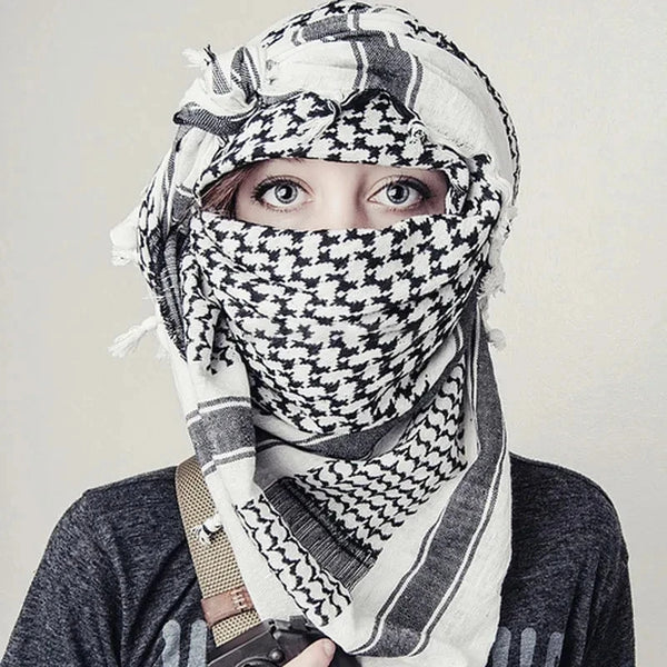 Kufia Hijab Scarf for Men and Women Arab Desert Headscarf
