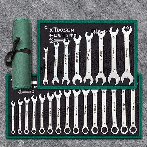 Ultra-thin Open End Wrench Set 6-27mm Ratchet Wrenches Combination