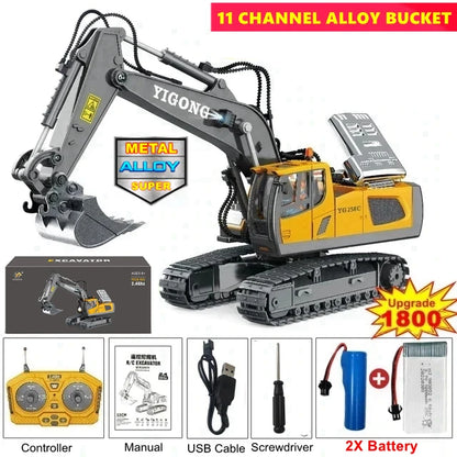 4WD Remote Control Excavator 4x4 Alloy Dump