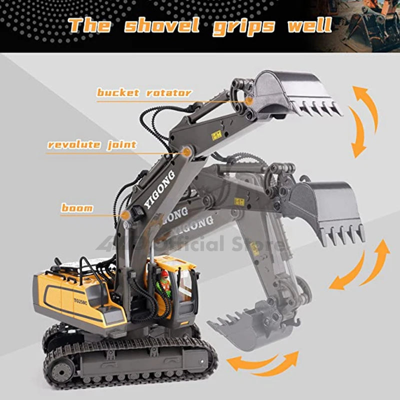 4WD Remote Control Excavator 4x4 Alloy Dump