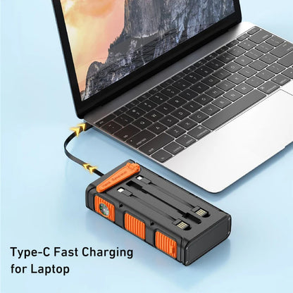 Hand Crank Solar Power Bank USB C Fast Charging