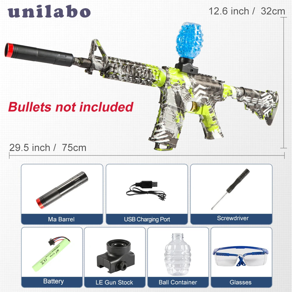 M416 Electric Blaster Gun Set, High Precision Shooting Toy