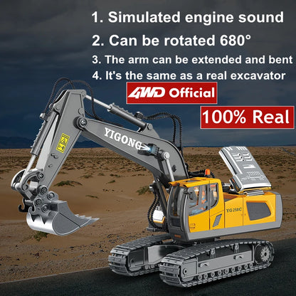 4WD Remote Control Excavator 4x4 Alloy Dump