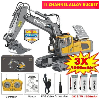 4WD Remote Control Excavator 4x4 Alloy Dump