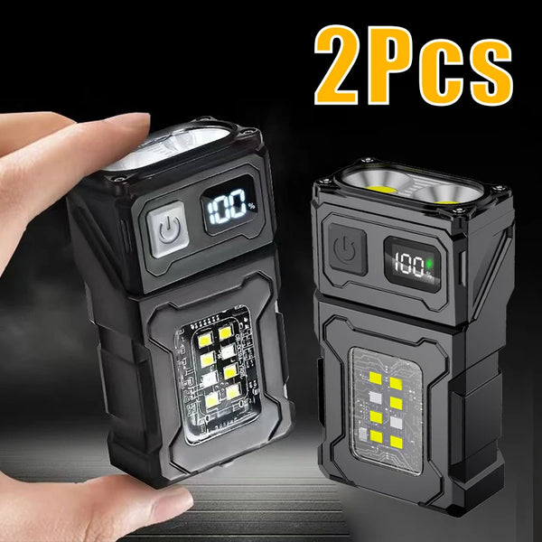 2/1Pcs Portable Flashlight Super Bright MINI USB Rechargeable