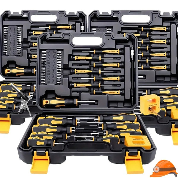 Upgraded Professional Screwdriver Set with Magnetic Bit Holder