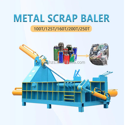 Hydraulic Scrap Metal Baler 200T Iron Balers Presses Metal Briquetting Making Machine