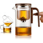 600ML Enchanti Tea Pot Glass Kettle Teapot with Wooden Handle